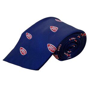 Resisto Mens Blue Polyester Lincoln Zephyr Pattern Tie 4" Width Classic Design